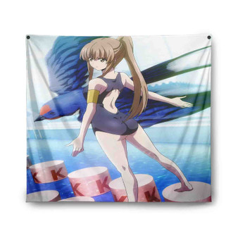 Aoba Kazane Stitched Keijo Custom Tapestry Polyester Indoor Wall Home Decor