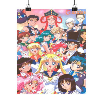 Sailor Moon Art Satin Silky Poster for Home Decor