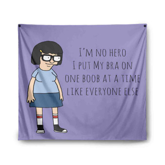 Bobs Burger Tina Belcher Quote Custom Tapestry Polyester Indoor Wall Home Decor