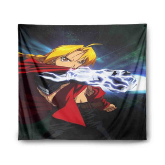 Edward Elric Fullmetal Alchemist Arts Custom Tapestry Polyester Indoor Wall Home Decor