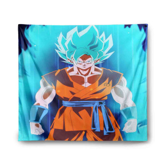 Goku Super Saiyan Blue Dragon Ball Super Best Custom Tapestry Polyester Indoor Wall Home Decor