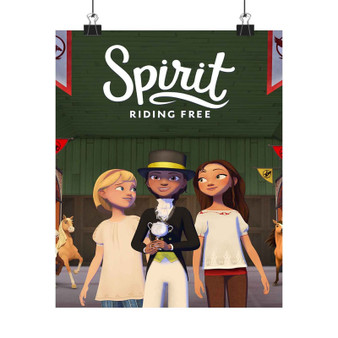 Spirit Riding Free Art Satin Silky Poster for Home Decor