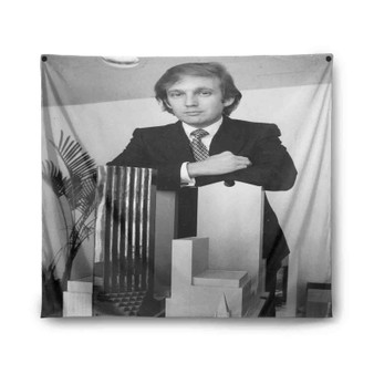 Young Donald Trump Custom Tapestry Polyester Indoor Wall Home Decor