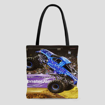 Blue Thunder Monster Jam Custom Tote Bag AOP With Cotton Handle