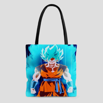 Goku Super Saiyan Blue Dragon Ball Super Best Custom Tote Bag AOP With Cotton Handle