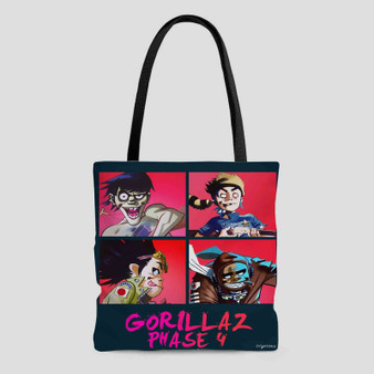 Gorillaz Saturnz Barz Custom Tote Bag AOP With Cotton Handle