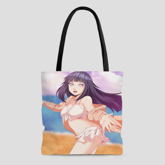 Hinata Hyuga Naruto Shippuden Custom Tote Bag AOP With Cotton Handle