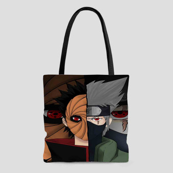 Naruto Shippuden Tobi and Kakashi Best Custom Tote Bag AOP With Cotton Handle