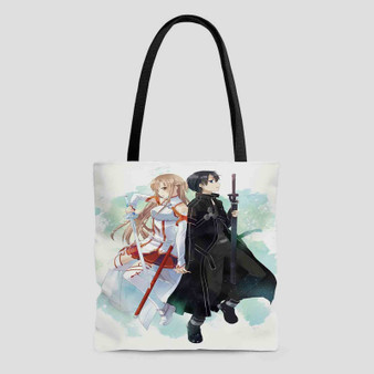 Sword Art Online Kirito and Asuna Arts Custom Tote Bag AOP With Cotton Handle