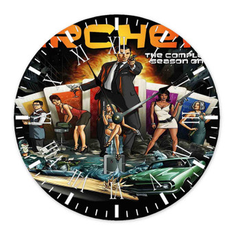 Archer Best Custom Wall Clock Wooden Round Non-ticking