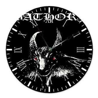 Bathory Arts Custom Wall Clock Wooden Round Non-ticking