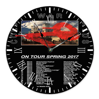 Cold War Kids Tour 2017 Custom Wall Clock Wooden Round Non-ticking