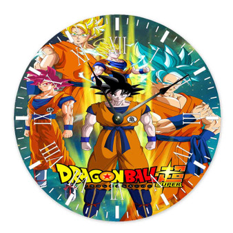 Dragon Ball Super Best Custom Wall Clock Wooden Round Non-ticking