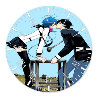 Fuuka Custom Wall Clock Wooden Round Non-ticking