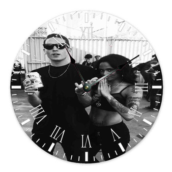 G Eazy and Kehlani Custom Wall Clock Wooden Round Non-ticking