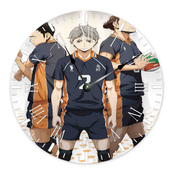 Haikyuu Best Custom Wall Clock Wooden Round Non-ticking