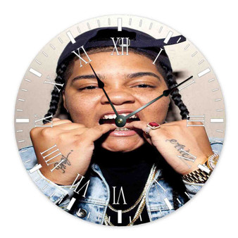 Hot Sauce Young MA Custom Wall Clock Wooden Round Non-ticking