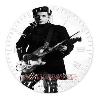 John Mayer World Tour 2017 Custom Wall Clock Wooden Round Non-ticking