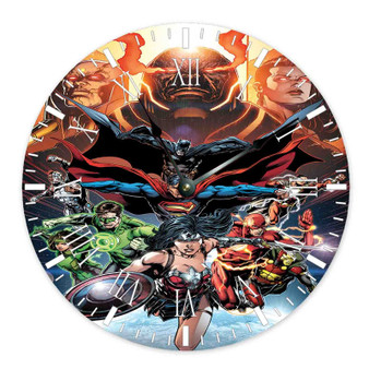 Justice League Best Custom Wall Clock Wooden Round Non-ticking