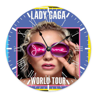 Lady Gaga Joanne World Tour 2017 Custom Wall Clock Wooden Round Non-ticking