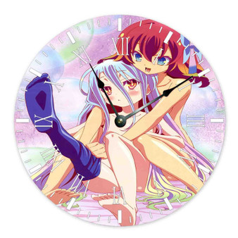 No Game No Life Best Custom Wall Clock Wooden Round Non-ticking