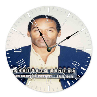 OJ Simpson Custom Wall Clock Wooden Round Non-ticking