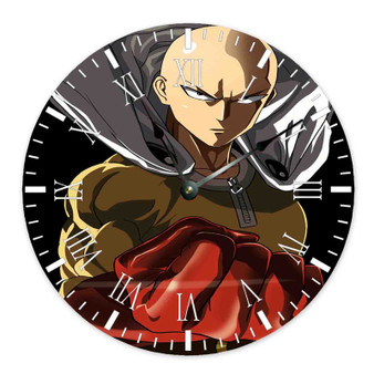 Saitama One Punch Man Best Custom Wall Clock Wooden Round Non-ticking