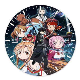 Sword Art Online Best Custom Wall Clock Wooden Round Non-ticking