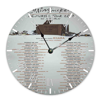 The Chainsmokers Memories Tour 2017 Custom Wall Clock Wooden Round Non-ticking