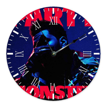 The Weeknd Party Monster Custom Wall Clock Wooden Round Non-ticking