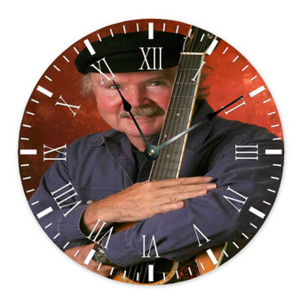 Tom Paxton Custom Wall Clock Wooden Round Non-ticking