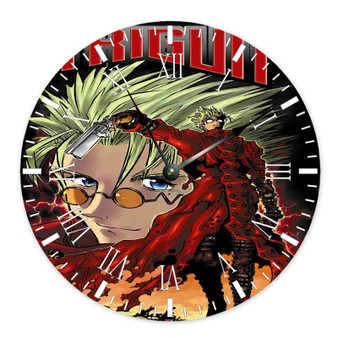 Trigun Arts Custom Wall Clock Wooden Round Non-ticking