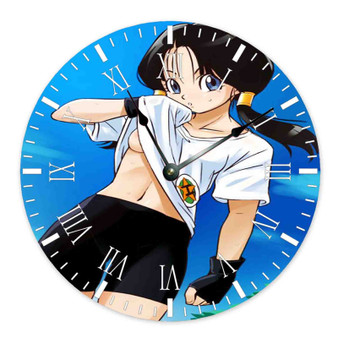 Videl Dragon Ball Custom Wall Clock Wooden Round Non-ticking