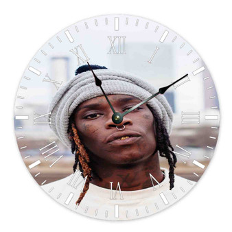 Young Thug Best Custom Wall Clock Wooden Round Non-ticking