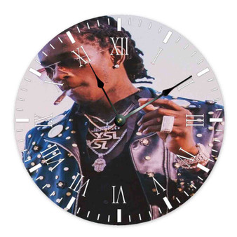 Young Thug Safe Custom Wall Clock Wooden Round Non-ticking