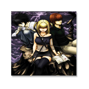 Death Note Best Custom Wall Clock Wooden Square Silent Scaleless Black Pointers