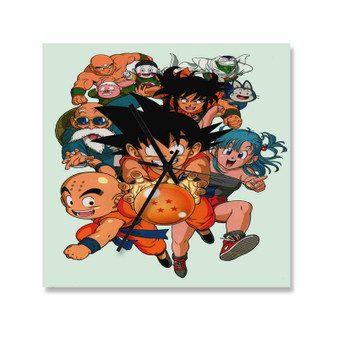 Dragon Ball Best Custom Wall Clock Wooden Square Silent Scaleless Black Pointers