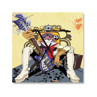 FLCL Best Custom Wall Clock Wooden Square Silent Scaleless Black Pointers