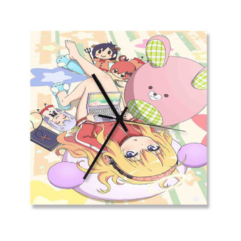 Gabriel Dropout Arts Custom Wall Clock Wooden Square Silent Scaleless Black Pointers