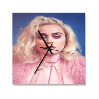 Katy Perry Best Custom Wall Clock Wooden Square Silent Scaleless Black Pointers
