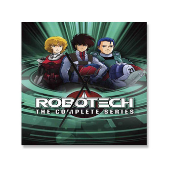 Robotech Best Custom Wall Clock Wooden Square Silent Scaleless Black Pointers