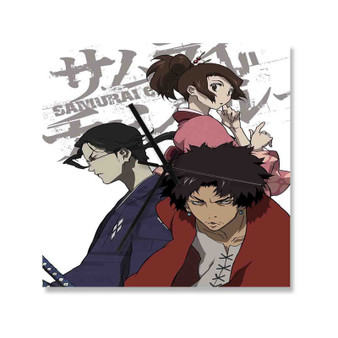 Samurai Champloo Best Custom Wall Clock Wooden Square Silent Scaleless Black Pointers