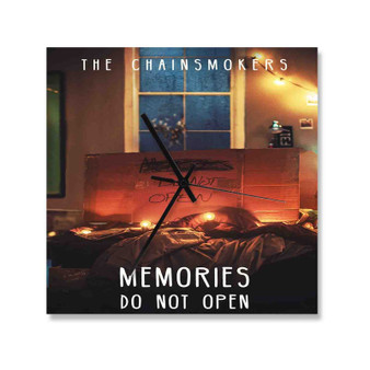 Something Just Like This The Chainsmokers Coldplay Custom Wall Clock Wooden Square Silent Scaleless Black Pointers