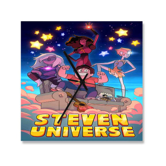 Steven Universe Best Custom Wall Clock Wooden Square Silent Scaleless Black Pointers