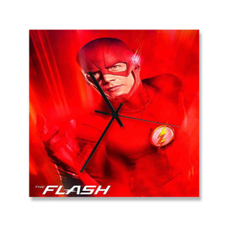 The Flash Untouchable Custom Wall Clock Wooden Square Silent Scaleless Black Pointers