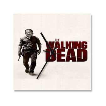 The Walking Dead Best Custom Wall Clock Wooden Square Silent Scaleless Black Pointers