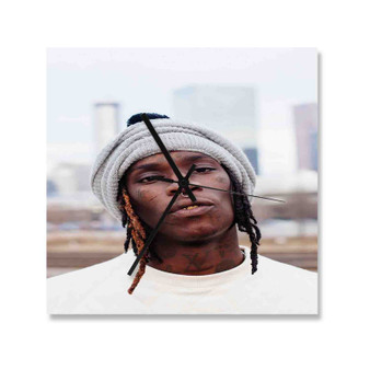 Young Thug Best Custom Wall Clock Wooden Square Silent Scaleless Black Pointers