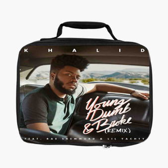 Khalid Young Dumb Broke Lunch Bag Fully Lined and Insulated for Adult and Kids