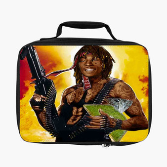 Pull Up With A Zip Wiz Khalifa Lunch Bag Fully Lined and Insulated for Adult and Kids