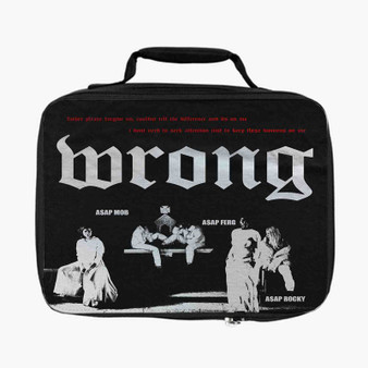 Wrong ASAP Rocky Feat ASAP Ferg Lunch Bag Fully Lined and Insulated for Adult and Kids